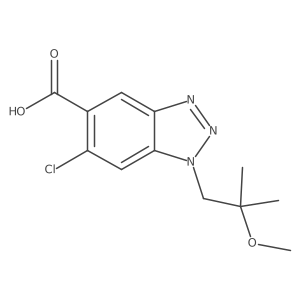 6-chloro-1-(2-methoxy-2-methylpropyl)-1H-1,2,3-benzotriazole-5-carboxylic acid Structure