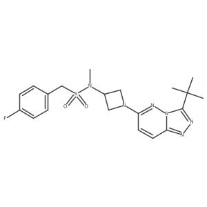 N-(1-(3-(tert-butyl)-[1,2,4]triazolo[4,3-b]pyridazin-6-yl)azetidin-3-yl)-1-(4-fluorophenyl)-N-methylmethanesulfonamide Structure