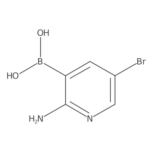 (2-Amino-5-bromopyridin-3-yl)boronic acid结构式