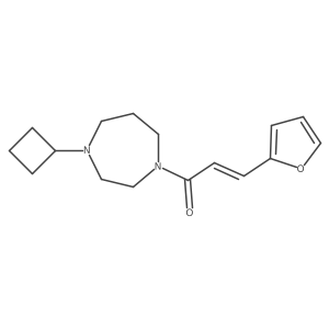 (E)-1-(4-cyclobutyl-1,4-diazepan-1-yl)-3-(furan-2-yl)prop-2-en-1-one结构式
