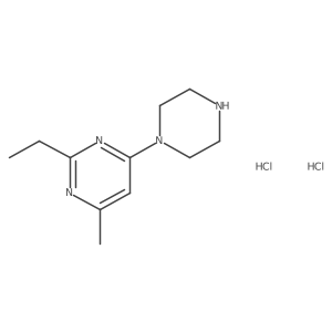 2-Ethyl-4-methyl-6-(piperazin-1-YL)pyrimidine dihydrochloride Structure