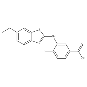 3-((6-Ethylbenzo[d]thiazol-2-yl)amino)-4-fluorobenzoic acid Structure