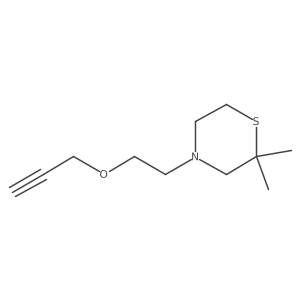 2,2-Dimethyl-4-(2-prop-2-ynoxyethyl)thiomorpholine结构式