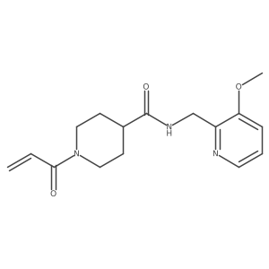 1-Acryloyl-N-((3-methoxypyridin-2-yl)methyl)piperidine-4-carboxamide结构式