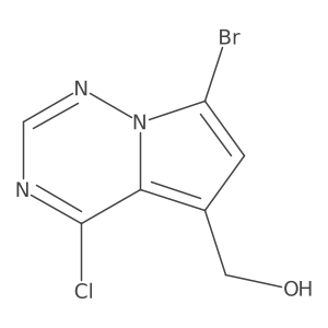(7-Bromo-4-chloropyrrolo[2,1-f][1,2,4]triazin-5-yl)methanol Structure