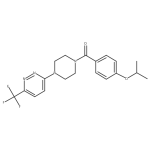 (4-Propan-2-yloxyphenyl)-[4-[6-(trifluoromethyl)pyridazin-3-yl]piperazin-1-yl]methanone结构式