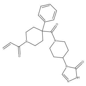 4-{1-[4-phenyl-1-(prop-2-enoyl)piperidine-4-carbonyl]piperidin-4-yl}-4,5-dihydro-1H-1,2,4-triazol-5-one结构式