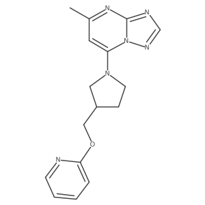 2-[(1-{5-Methyl-[1,2,4]triazolo[1,5-a]pyrimidin-7-yl}pyrrolidin-3-yl)methoxy]pyridine结构式