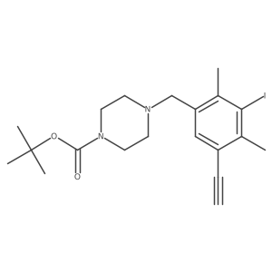 Tert-butyl 4-[(5-ethynyl-3-iodo-2,4-dimethylphenyl)methyl]piperazine-1-carboxylate Structure