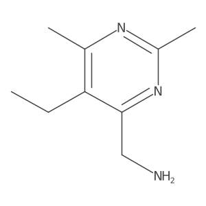 1-(5-Ethyl-2,6-dimethylpyrimidin-4-yl)methanamine结构式