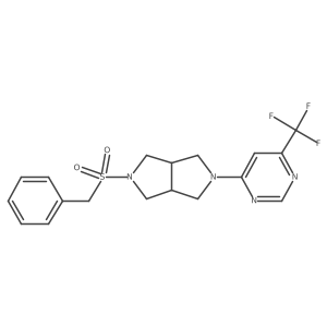 4-{5-Phenylmethanesulfonyl-octahydropyrrolo[3,4-c]pyrrol-2-yl}-6-(trifluoromethyl)pyrimidine结构式