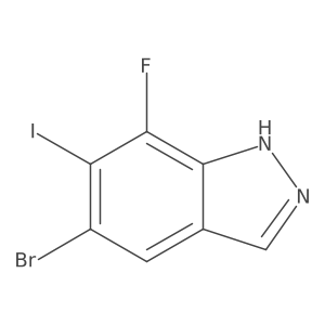 5-bromo-7-fluoro-6-iodo-1H-Indazole Structure