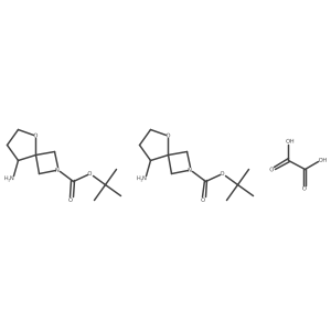 Tert-butyl 8-amino-5-oxa-2-azaspiro[3.4]octane-2-carboxylate hemioxalate结构式