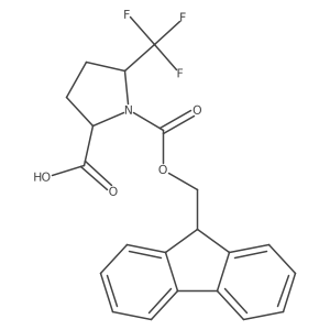 (2S,5R)-1-(9H-Fluoren-9-ylmethoxycarbonyl)-5-(trifluoromethyl)pyrrolidine-2-carboxylic acid Structure