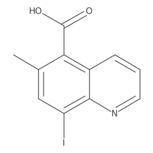 8-iodo-6-methyl-5-Quinolinecarboxylic acid Structure