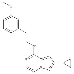 2-cyclopropyl-N-[2-(3-methoxyphenyl)ethyl]pyrazolo[1,5-a]pyrazin-4-amine Structure