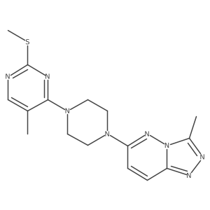 5-Methyl-4-(4-{3-methyl-[1,2,4]triazolo[4,3-b]pyridazin-6-yl}piperazin-1-yl)-2-(methylsulfanyl)pyrimidine Structure