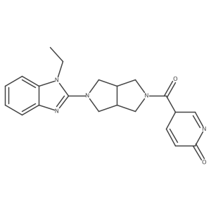 3-[2-(1-ethylbenzimidazol-2-yl)-1,3,3a,4,6,6a-hexahydropyrrolo[3,4-c]pyrrole-5-carbonyl]-3H-pyridin-6-one Structure