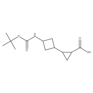 2-(3-{[(Tert-butoxy)carbonyl]amino}cyclobutyl)cyclopropane-1-carboxylic acid Structure
