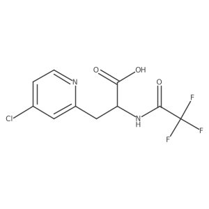 3-(4-Chloropyridin-2-yl)-2-(2,2,2-trifluoroacetamido)propanoic acid结构式