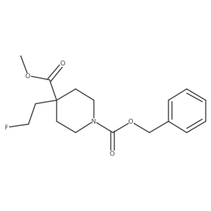 1-Benzyl 4-methyl 4-(2-fluoroethyl)piperidine-1,4-dicarboxylate结构式