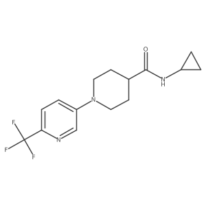 N-cyclopropyl-1-[6-(trifluoromethyl)pyridin-3-yl]piperidine-4-carboxamide结构式