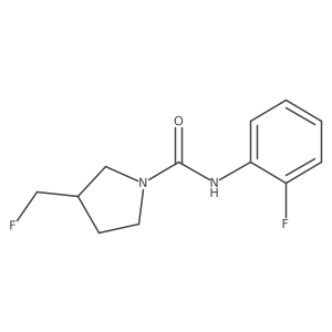 3-(fluoromethyl)-N-(2-fluorophenyl)pyrrolidine-1-carboxamide Structure