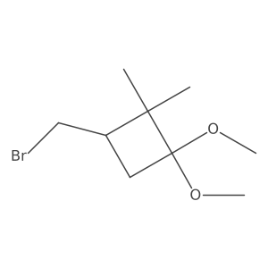 3-(Bromomethyl)-1,1-dimethoxy-2,2-dimethylcyclobutane Structure