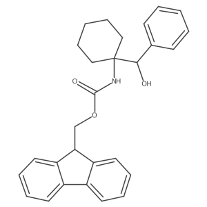 (9H-fluoren-9-yl)methyl N-{1-[hydroxy(phenyl)methyl]cyclohexyl}carbamate结构式