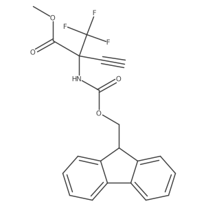 methyl 2-({[(9H-fluoren-9-yl)methoxy]carbonyl}amino)-2-(trifluoromethyl)but-3-ynoate结构式