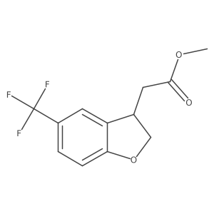 Methyl (R)-2-(5-(trifluoromethyl)-2,3-dihydrobenzofuran-3-yl)acetate结构式