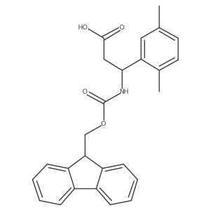 3-(2,5-dimethylphenyl)-3-({[(9H-fluoren-9-yl)methoxy]carbonyl}amino)propanoic acid结构式