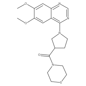 6,7-Dimethoxy-4-[3-(thiomorpholine-4-carbonyl)pyrrolidin-1-yl]quinazoline Structure