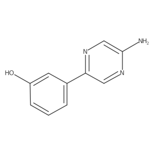 2-Amino-5-(3-hydroxyphenyl)pyrazine结构式