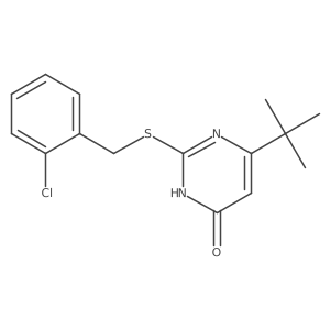 6-(tert-butyl)-2-[(2-chlorobenzyl)sulfanyl]-4(3H)-pyrimidinone结构式