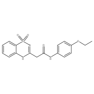 2-(1,1-dioxido-2H-1,2,4-benzothiadiazin-3-yl)-N-(4-ethoxyphenyl)acetamide结构式