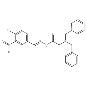 Glycine, N,N-bis(phenylmethyl)-, [(4-chloro-3-nitrophenyl)methylene]hydrazide Structure