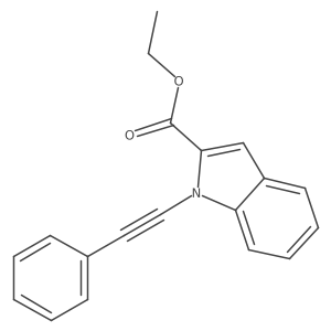 ethyl 1-(phenylethynyl)-1H-indole-2-carboxylate结构式
