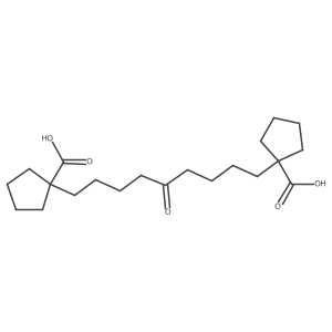 1-[9-(1-Carboxycyclopentyl)-5-oxononyl]-1-cyclopentanecarboxylic acid结构式
