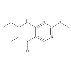 [4-(1-Ethylpropylamino)-2-methylsulfanylpyrimidin-5-yl]methanol结构式