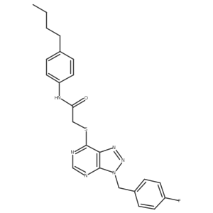 N-(4-butylphenyl)-2-((3-(4-fluorobenzyl)-3H-[1,2,3]triazolo[4,5-d]pyrimidin-7-yl)thio)acetamide Structure