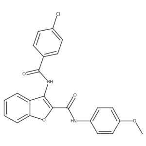 3-(4-chlorobenzamido)-N-(4-methoxyphenyl)benzofuran-2-carboxamide Structure