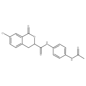 N-[4-(acetylamino)phenyl]-7-chloro-1-oxo-3,4-dihydro-1H-isochromene-3-carboxamide Structure