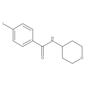 4-Iodo-N-(tetrahydro-2H-pyran-4-yl)benzamide结构式
