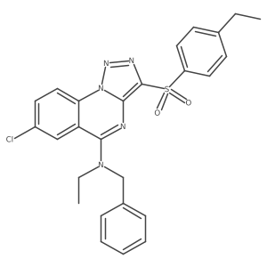 N-benzyl-7-chloro-N-ethyl-3-((4-ethylphenyl)sulfonyl)-[1,2,3]triazolo[1,5-a]quinazolin-5-amine结构式