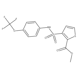 Methyl 3-{[4-(trifluoromethoxy)phenyl]sulfamoyl}thiophene-2-carboxylate结构式