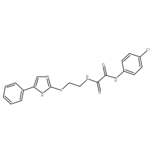N1-(4-chlorophenyl)-N2-(2-((4-phenyl-1H-imidazol-2-yl)thio)ethyl)oxalamide Structure