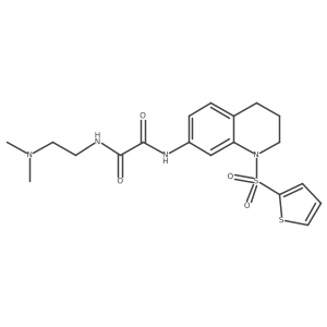 N1-(2-(dimethylamino)ethyl)-N2-(1-(thiophen-2-ylsulfonyl)-1,2,3,4-tetrahydroquinolin-7-yl)oxalamide结构式