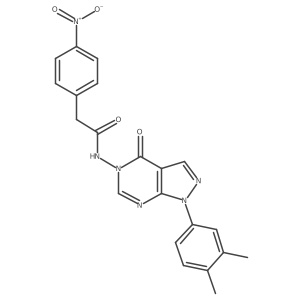 N-(1-(3,4-dimethylphenyl)-4-oxo-1H-pyrazolo[3,4-d]pyrimidin-5(4H)-yl)-2-(4-nitrophenyl)acetamide Structure