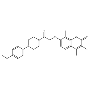 7-{2-[4-(4-methoxyphenyl)piperazino]-2-oxoethoxy}-3,4,8-trimethyl-2H-chromen-2-one结构式